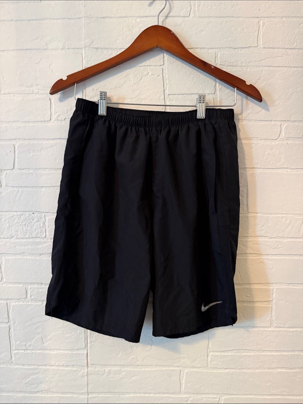 Nike Men’s Black Challenger Athletic Shorts with Reflective Swoosh